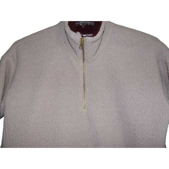 Old Navy 1/2-Zip Pullover Womens Large Sherpa Mauve Plum Pink jacket shirt - Picture 4 of 9
